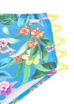 Venice Beach Tropical Print High Waist Bikini Bottoms -Sunbeach Style Shop Venice Beach Tropical Print High Waist Bikini Bottoms92261913FRSC W01