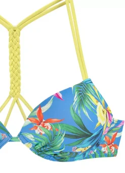 Venice Beach Tropical Print Push Up Bikini Top -Sunbeach Style Shop Venice Beach Tropical Print Push Up Bikini Top56813658FRSC W01