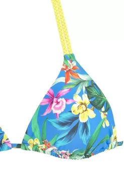 Venice Beach Tropical Print Triangle Bikini Top -Sunbeach Style Shop Venice Beach Tropical Print Triangle Bikini Top10500018FRSC W01