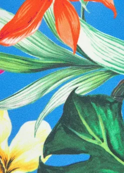 Venice Beach Tropical Print Triangle Bikini Top -Sunbeach Style Shop Venice Beach Tropical Print Triangle Bikini Top10500018FRSC W02