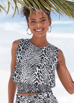 Vivance Animal Print Top -Sunbeach Style Shop Vivance Animal Print Top39956009FRSP W01