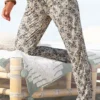 Vivance Floral Print Jersey Pants