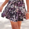 Vivance Floral Print Skort