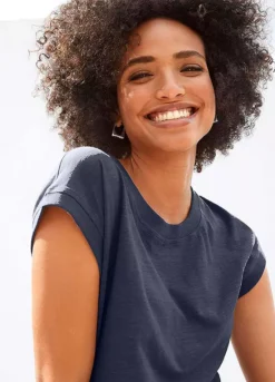 Vivance Marl Round Neck T-Shirt 7 Vivance Marl Round Neck T-Shirt -Sunbeach Style Shop Vivance Marl Round Neck T Shirt25364928FRSP W01