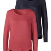 Vivance Pack Of 2 Long Sleeve Shirts