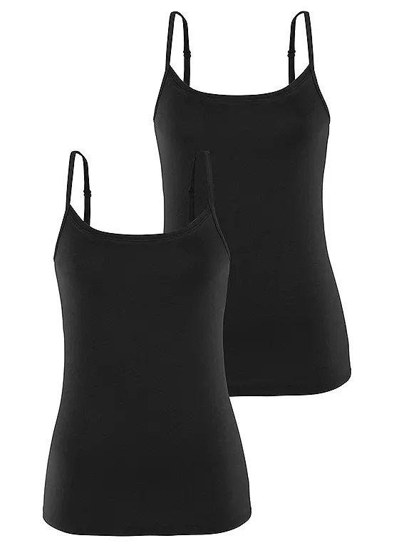 Vivance Pack Of 2 Spaghetti Strap Vests 1 Vivance Pack Of 2 Spaghetti Strap Vests