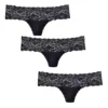 Vivance Pack Of 3 Active Basic Lace Brazilian Thongs