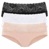 Vivance Pack Of 3 Lace Trim Briefs