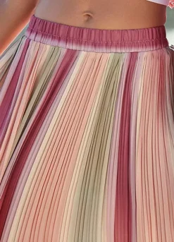 Vivance Pleated Midi Skirt -Sunbeach Style Shop Vivance Pleated Midi Skirt67079649FRSP W02