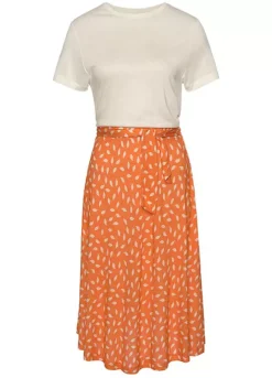 Sunbeach Style Shop -Sunbeach Style Shop Vivance Printed Jersey Dress63407645FRSC