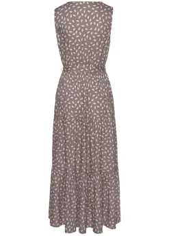 Vivance Printed V-Neck Maxi Dress -Sunbeach Style Shop Vivance Printed V Neck Maxi Dress30992132FRSC W01