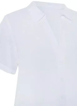 Vivance Short Sleeve V-Neck Blouse -Sunbeach Style Shop Vivance Short Sleeve V Neck Blouse12967543FRSC W02