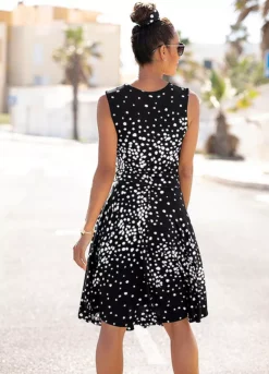 Vivance Spotted Jersey Dress -Sunbeach Style Shop Vivance Spotted Jersey Dress39856929FRSP W01
