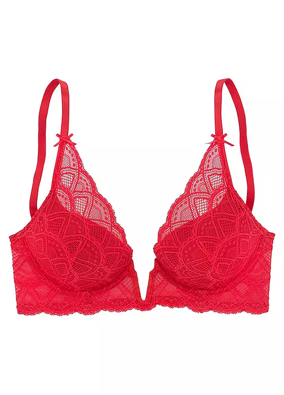 Vivance Underwired Lace Plunge Bra 2 Vivance Underwired Lace Plunge Bra - Image 2