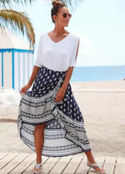 Vivance V-Neck Cold Shoulder Top -Sunbeach Style Shop Vivance V Neck Cold Shoulder Top36345104FRSP W03