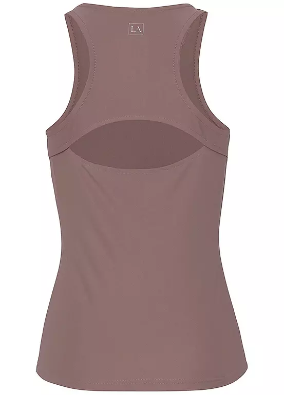 Active By LASCANA Cut-Out Sleeveless Vest Top 4 Active By LASCANA Cut-Out Sleeveless Vest Top - Image 4