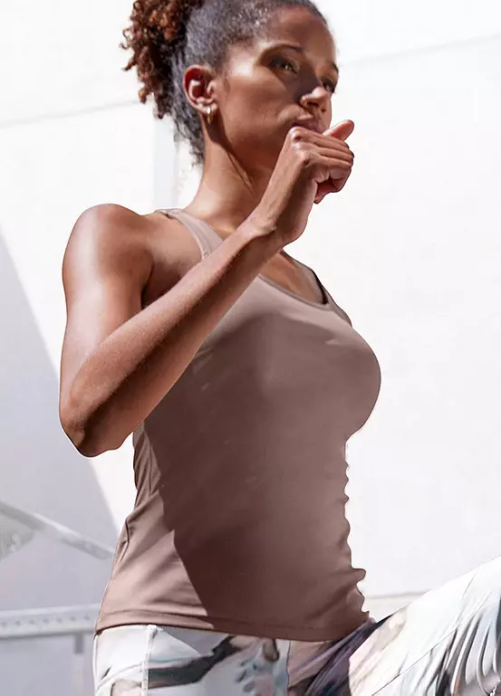 Active By LASCANA Cut-Out Sleeveless Vest Top 1 Active By LASCANA Cut-Out Sleeveless Vest Top