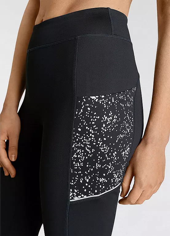 Active By LASCANA Reflective Print Elasticated Waist Straight Leg Sweat Pants 5 Active By LASCANA Reflective Print Elasticated Waist Straight Leg Sweat Pants - Image 5