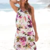 Beachtime Floral Print Jersey Dress