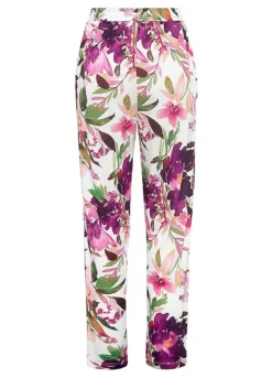 Beachtime Floral Print Jersey Pants -Sunbeach Style Shop beachtime Floral Print Jersey Pants86669052FRSC W01