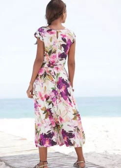 Beachtime Floral Print Midi Dress 7 Beachtime Floral Print Midi Dress -Sunbeach Style Shop beachtime Floral Print Midi Dress79785916FRSP W01