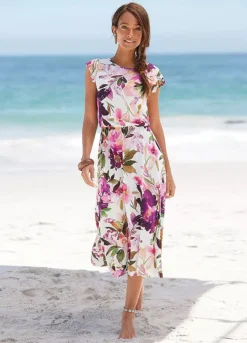 Beachtime Floral Print Midi Dress 8 Beachtime Floral Print Midi Dress -Sunbeach Style Shop beachtime Floral Print Midi Dress79785916FRSP W02