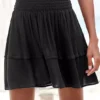 S.Oliver Flounced Crinkle Mini Skirt