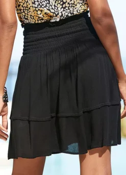 S.Oliver Flounced Crinkle Mini Skirt -Sunbeach Style Shop s.Oliver Flounced Crinkle Mini Skirt67272966FRSP W01