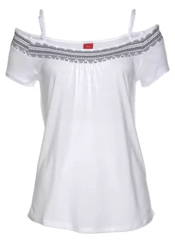 S.Oliver Red Label Cold Shoulder Top -Sunbeach Style Shop s.Oliver Red Label Cold Shoulder Top11853100FRSC