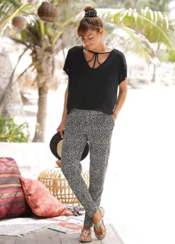 S.Oliver Red Label Floral Print Beach Trousers -Sunbeach Style Shop s.Oliver Red Label Floral Print Beach Trousers38561035FRSL